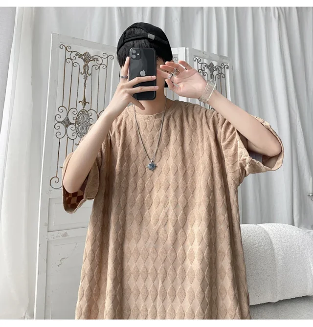 Men's Cooling Silk Jacquard Stretch Tee Detail