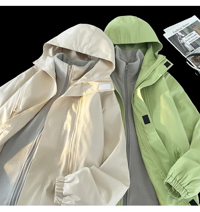 Men's 3-in-1 Waterproof Windproof Outdoor Jacket Detail