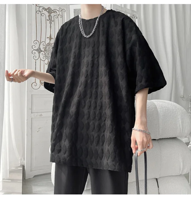 Men's Cooling Silk Jacquard Stretch Tee Detail