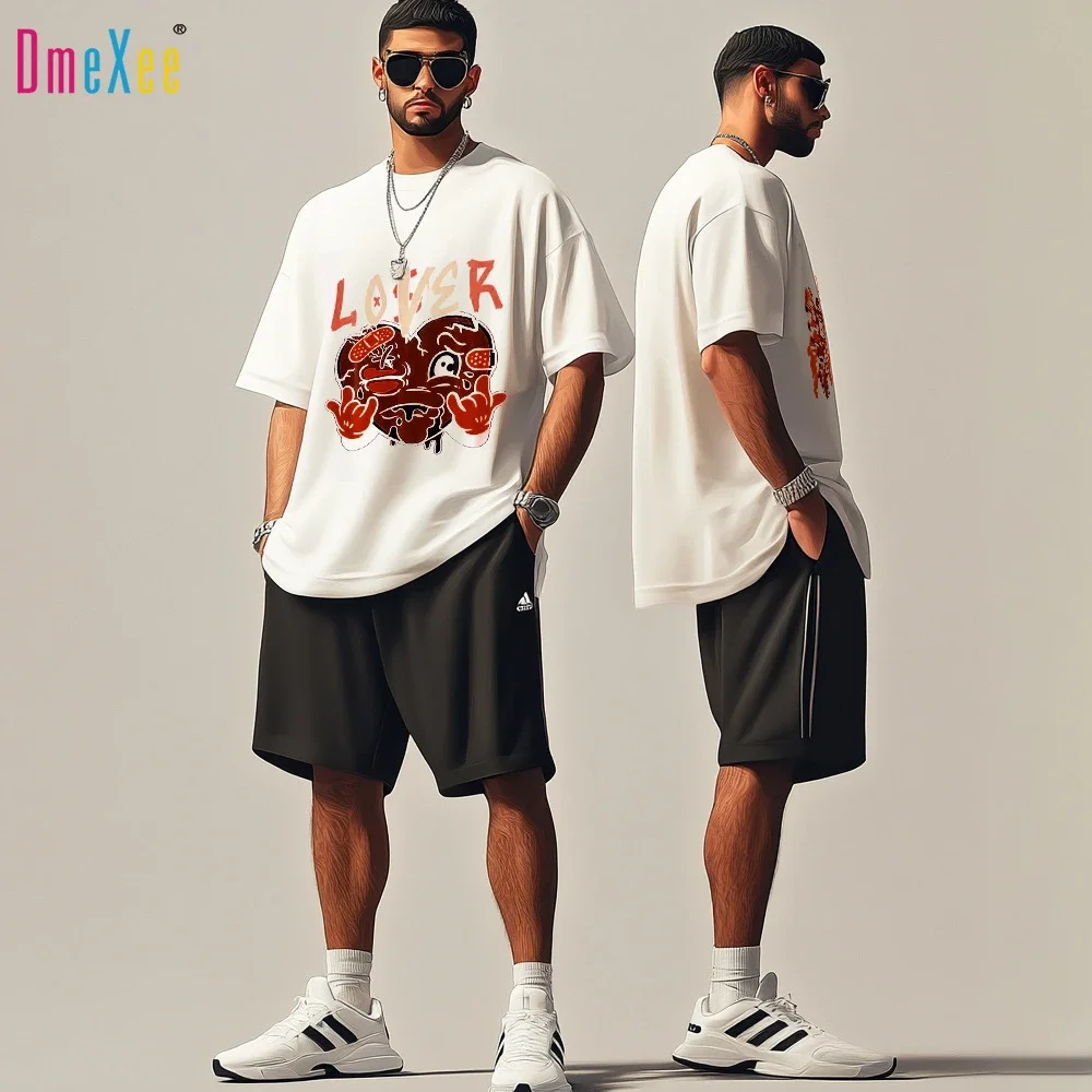 Men's Summer Heavyweight Cotton Vintage Tee