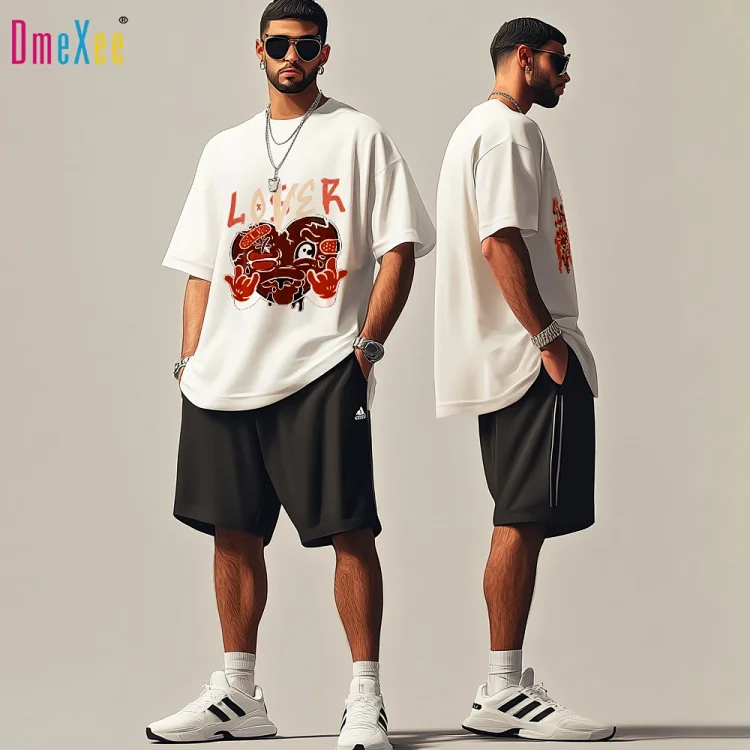 Men's Summer Heavyweight Cotton Vintage Tee