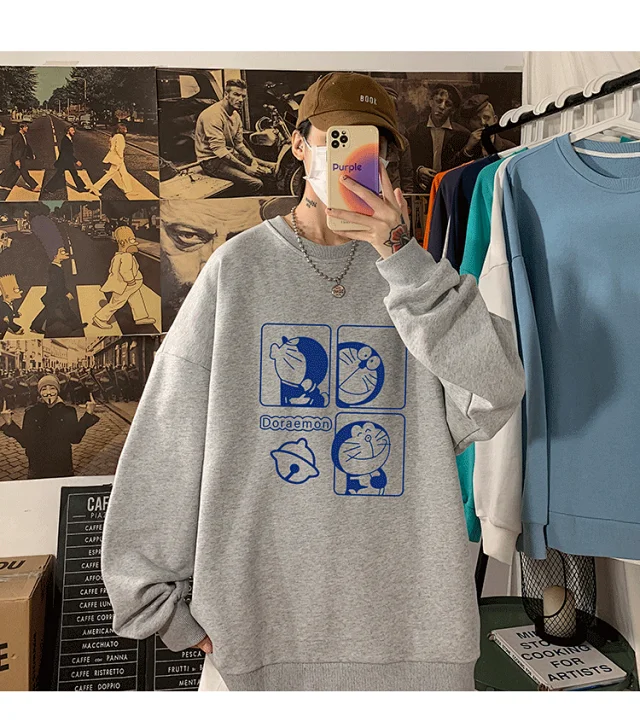 Blue Bear Men's Loose Fit Sweatshirt Detail