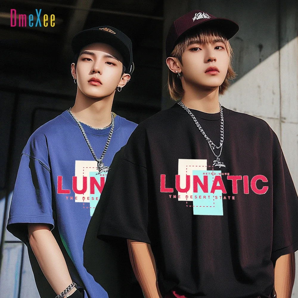 Premium Blue Cotton Men's Oversized Tee