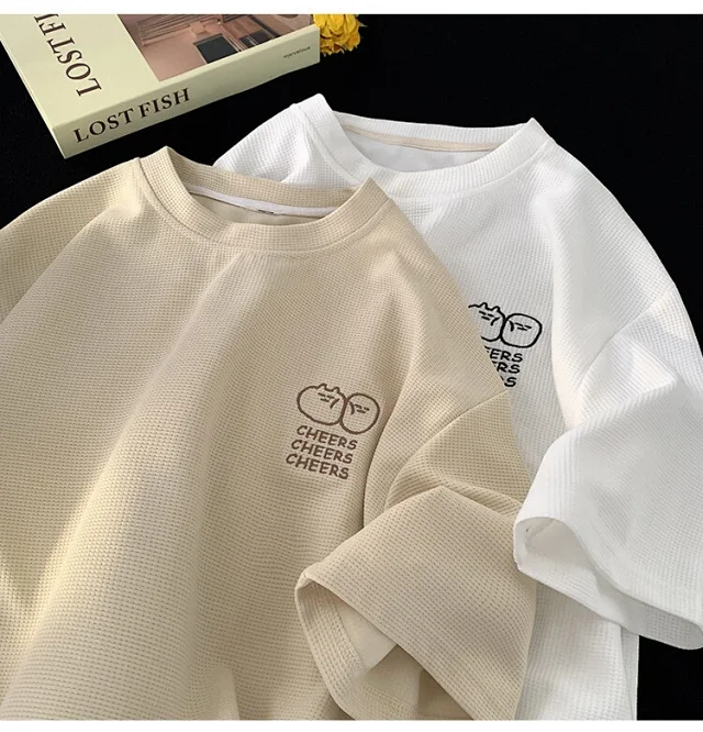 Men's Summer Waffle Quick-Dry T-Shirt Detail