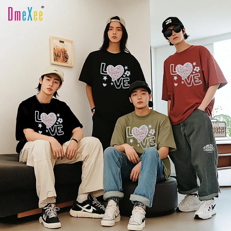 Men's Graphic Cotton T-Shirt Plus Size