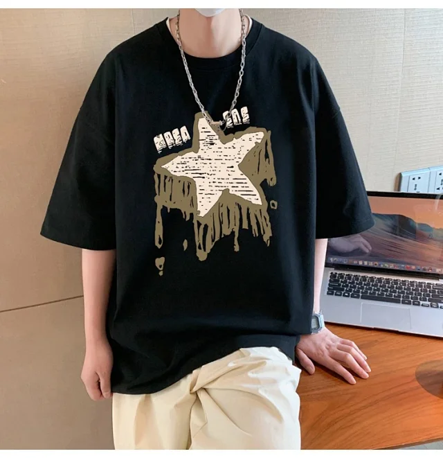 2025 American Men's Heavyweight Cotton T-Shirt Detail