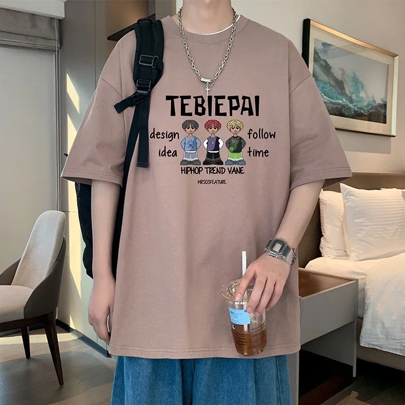 Men's Cotton Loose-Fit Sport T-Shirt Summer