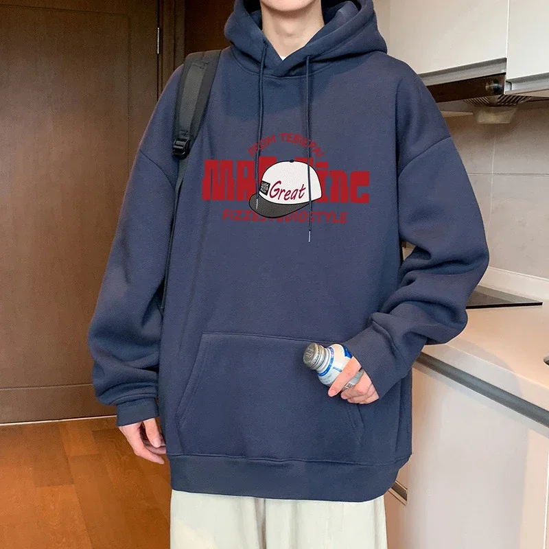HK Style Men's Oversized Cotton Hoodie