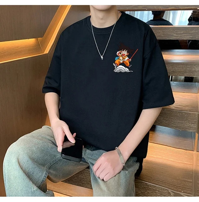 2025 Men's Cartoon Wukong Summer Tee Detail