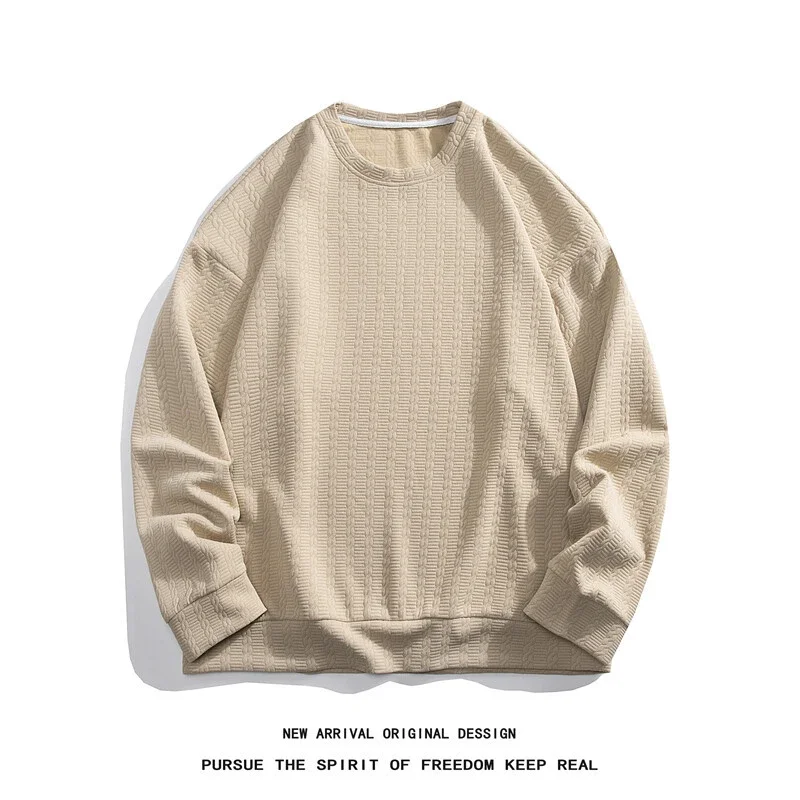Men's Long Sleeve Textured Vintage Sweatshirt
