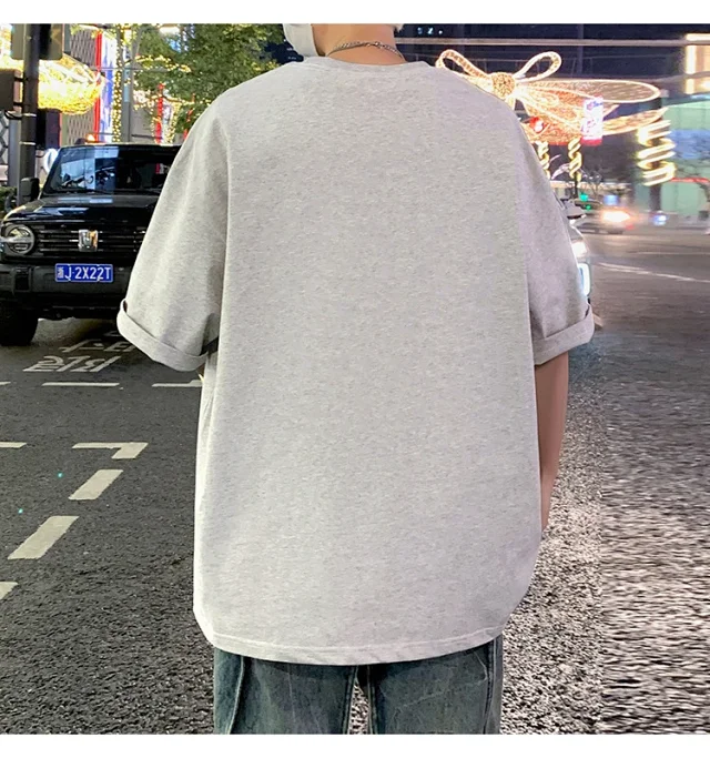 Men's Casual Cotton T-Shirt Plus Size Detail