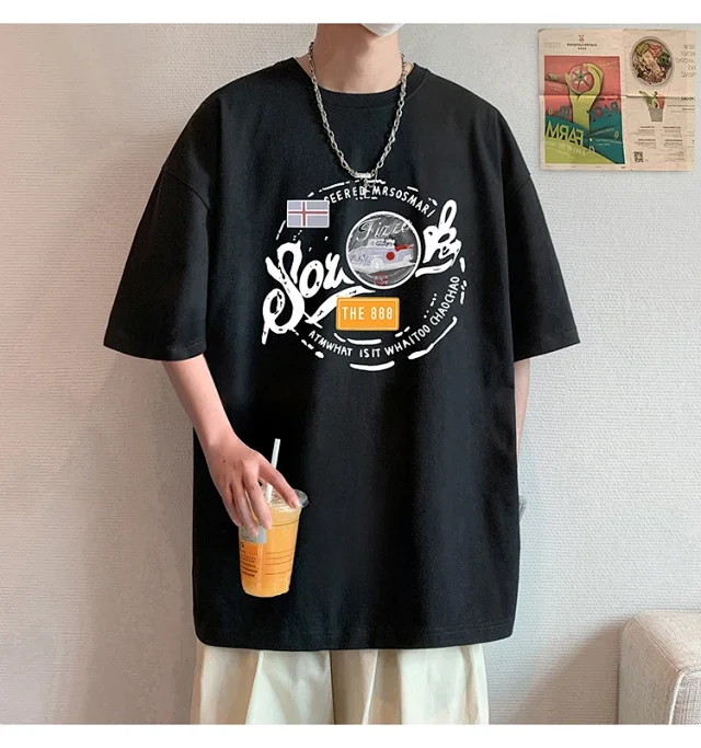 Men's Summer Casual Round Neck Tee Detail