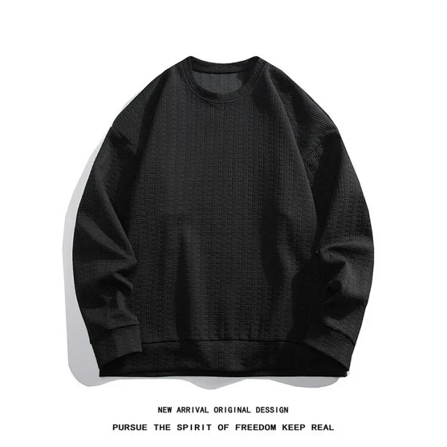 Men's Long Sleeve Textured Vintage Sweatshirt Detail