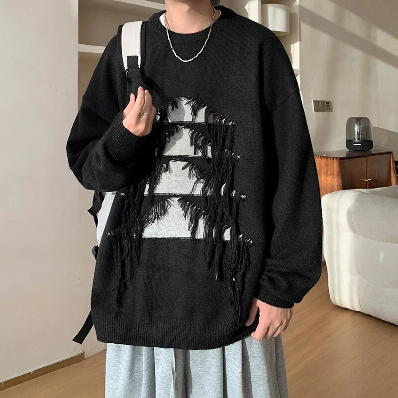 Unisex Casual Couple Christmas Tassel Sweater