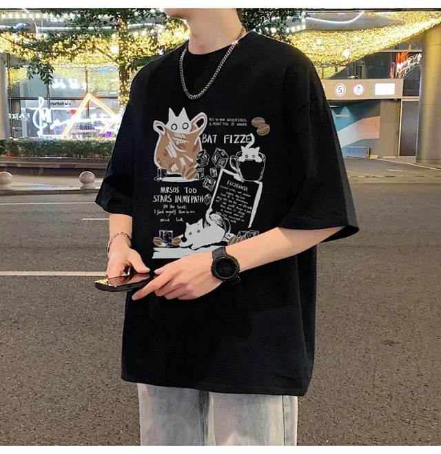 Men's Heavyweight Cotton Cartoon Youth Tee Detail
