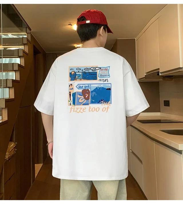 Men's Heavyweight Cotton T-Shirt Plus Size Detail