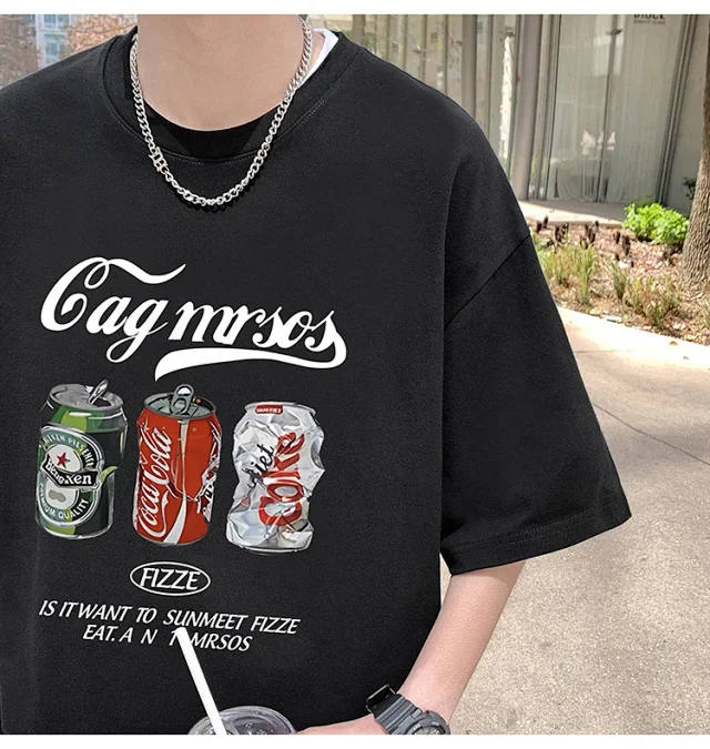 Men's Loose Cotton Tees Detail