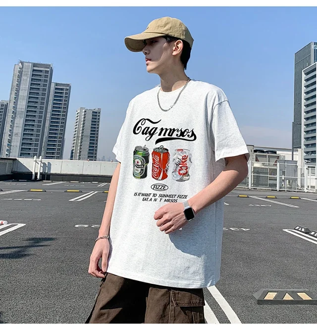 Men's Loose Cotton Tees Detail