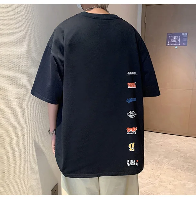 Men's Summer Oversize Round Neck Tee Detail
