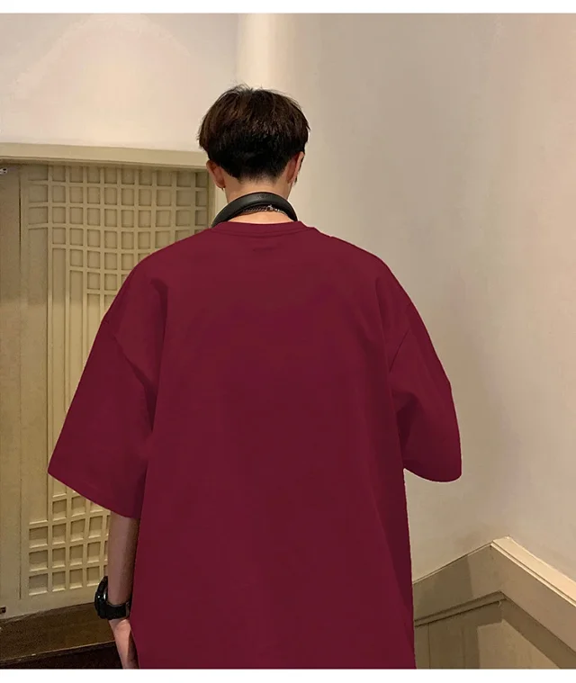 Men's HK Style Oversized Cartoon T-shirt Detail