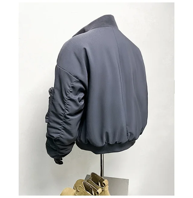 Men's Clean Fit Short Bomber Jacket Detail