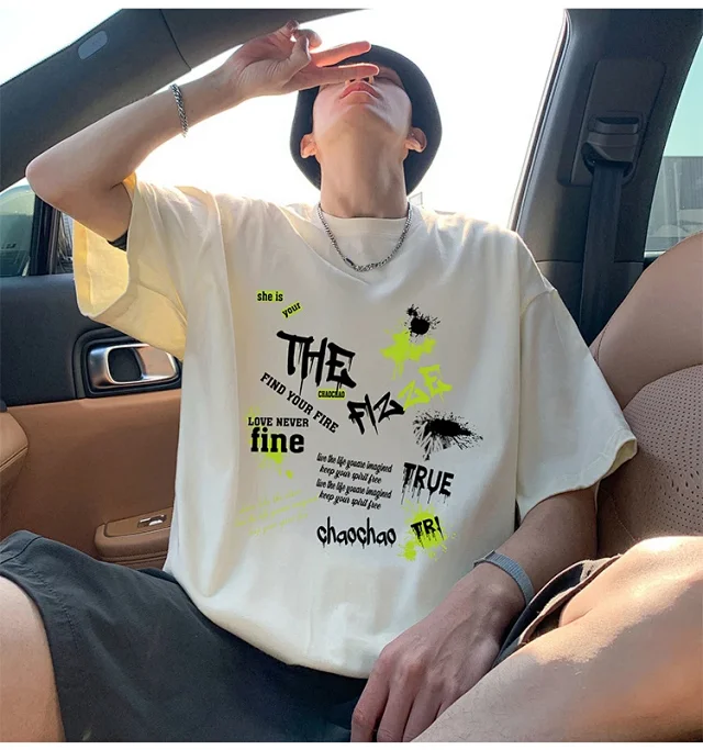 Men's Oversized Sport Cotton Tee Breathable Detail