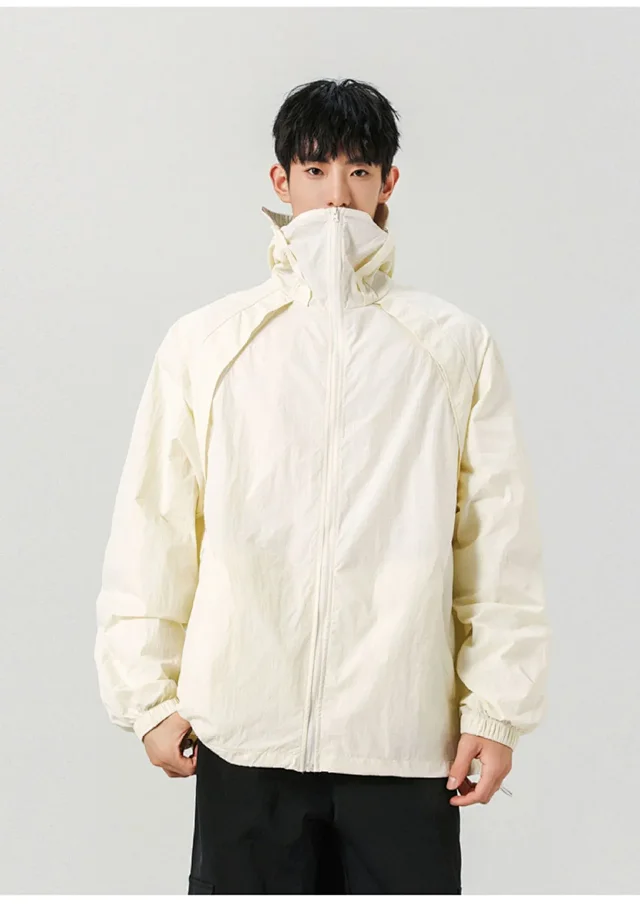 Trendy Men's Hooded Sun Jacket 2025 Detail