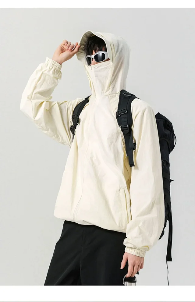 Trendy Men's Hooded Sun Jacket 2025 Detail