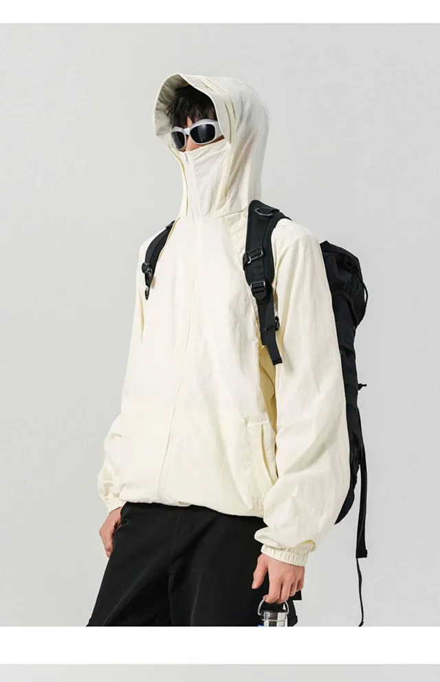 Trendy Men's Hooded Sun Jacket 2025 Detail
