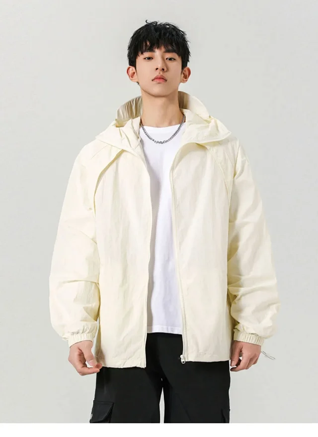 Trendy Men's Hooded Sun Jacket 2025 Detail