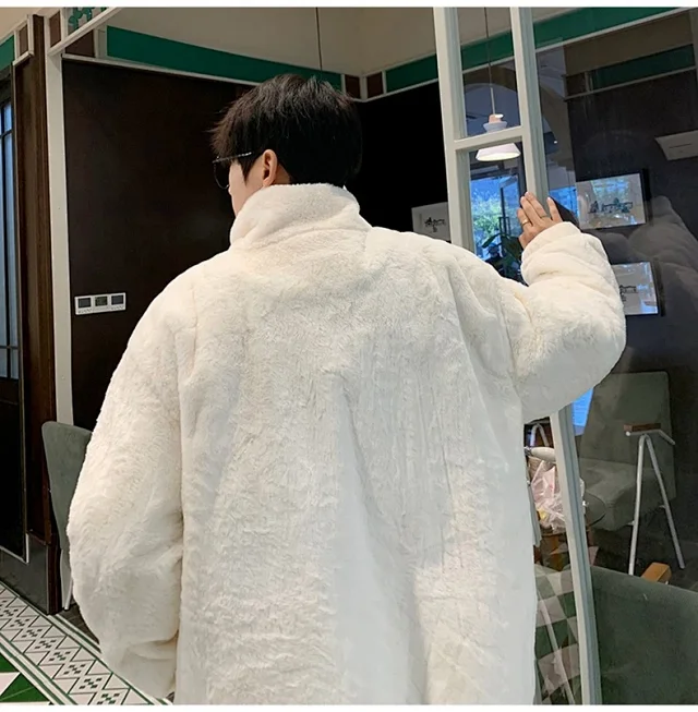 Men's Winter Oversized Fleece Coat Detail
