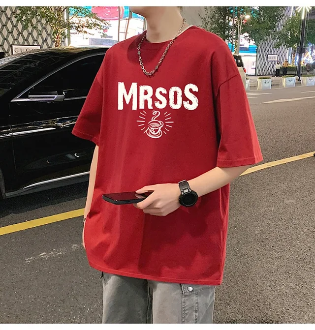 Men's Heavyweight Cotton Short Sleeve T-Shirt Detail