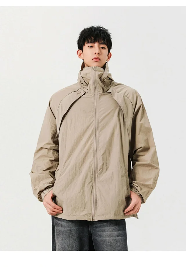 Trendy Men's Hooded Sun Jacket 2025 Detail