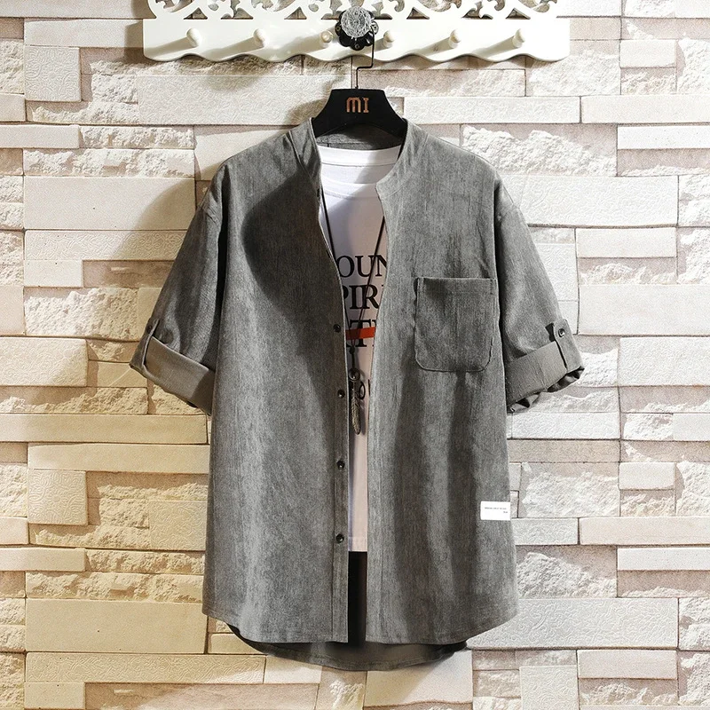 Men's Retro Korean Corduroy Shirt Jacket
