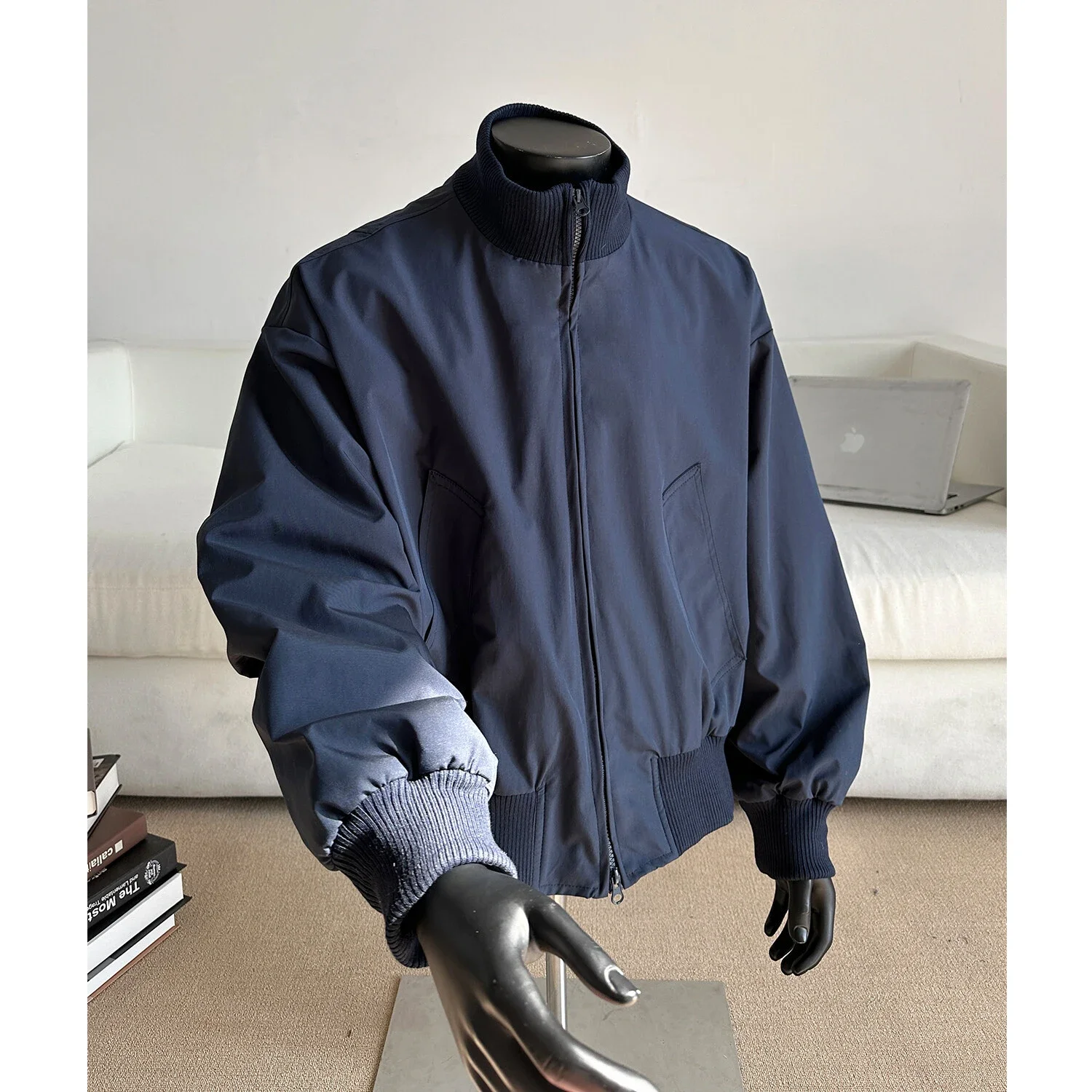 Men's Vintage Cropped Bomber Jacket