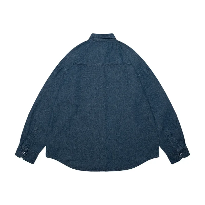 Spring Men's Vintage Oversized Denim Shirt