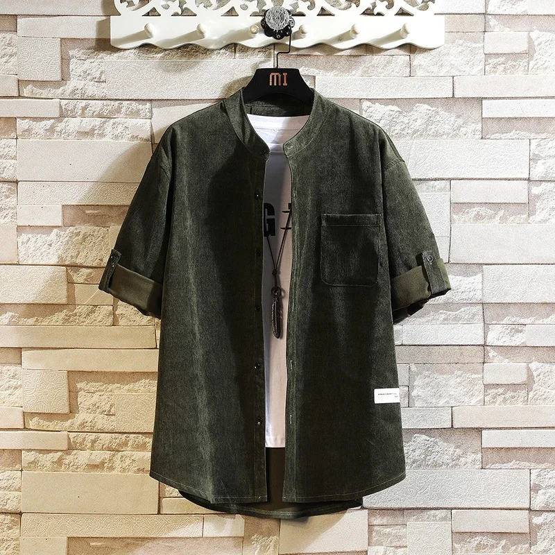 Men's Retro Korean Corduroy Shirt Jacket