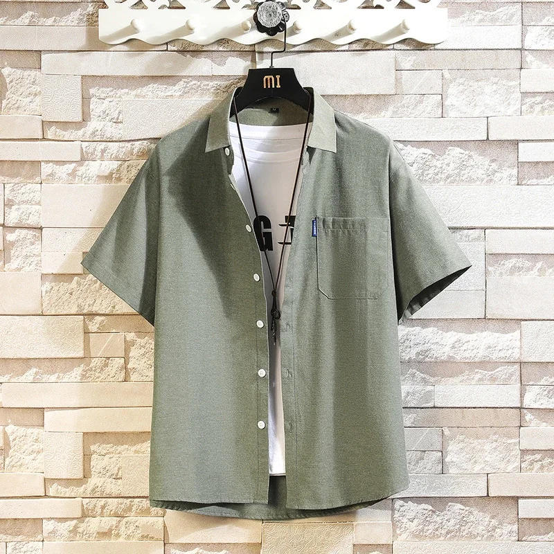 Men's Solid Oxford Short Sleeve Shirt