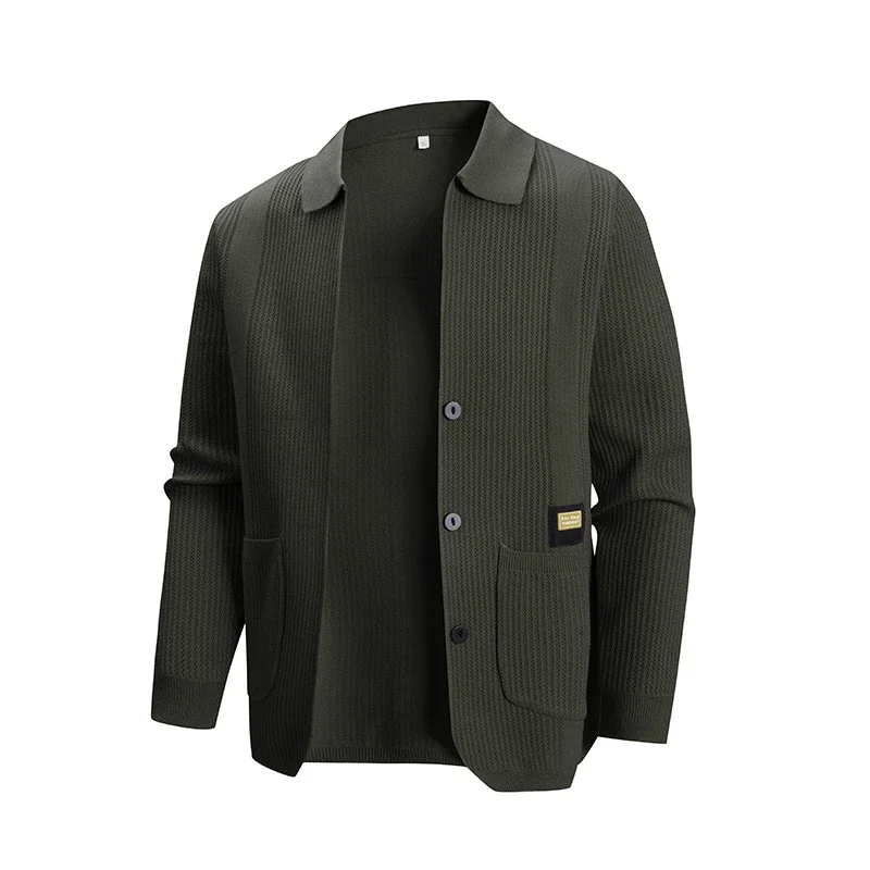 Ruicheng Men's New Lapel Knit Cardigan