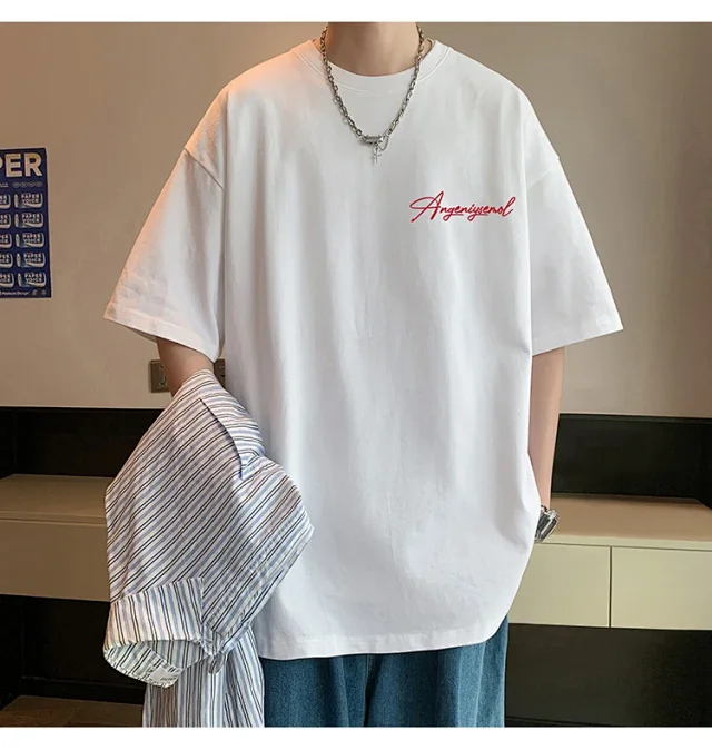 Men's Heavyweight Cotton Foam Print Tee Detail