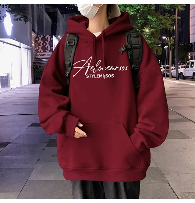 American Streetwear Men's Oversized Cotton Hoodie Detail