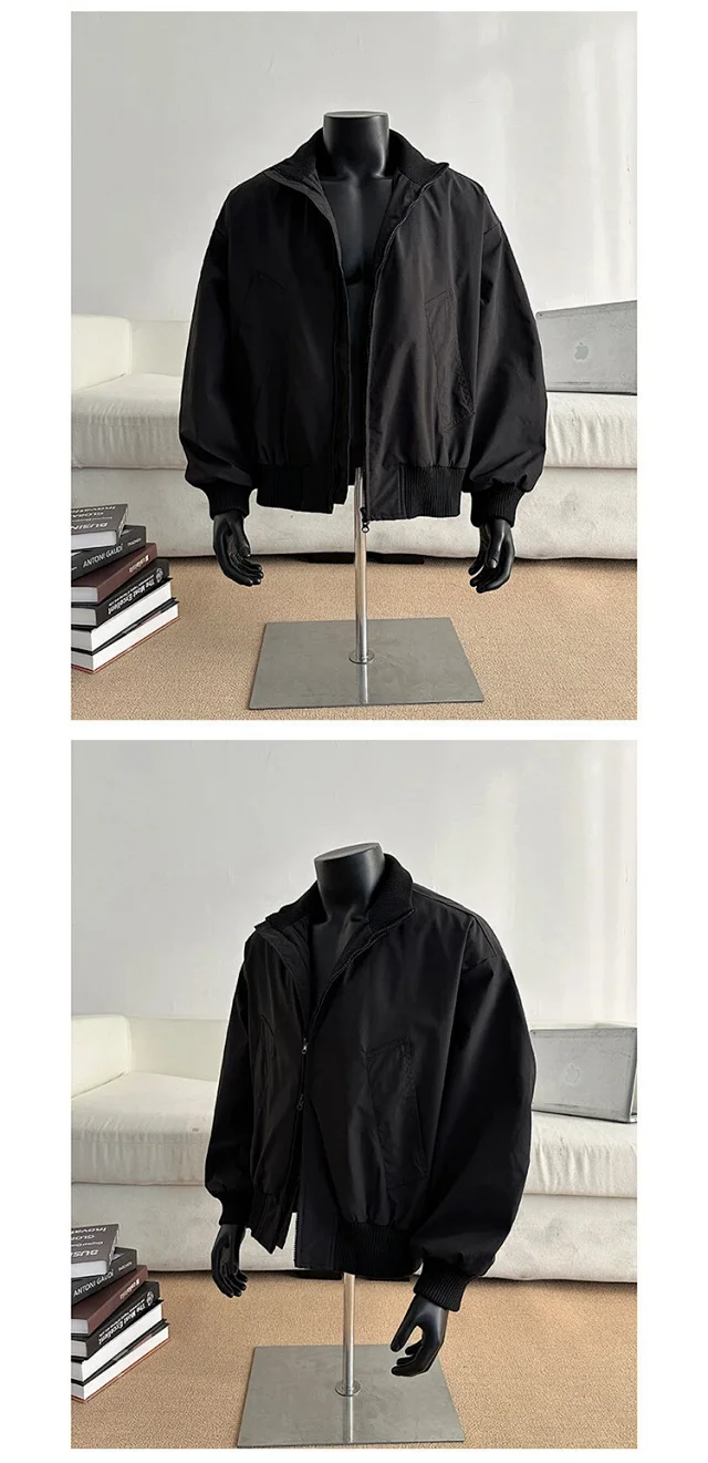 Men's Vintage Cropped Bomber Jacket Detail