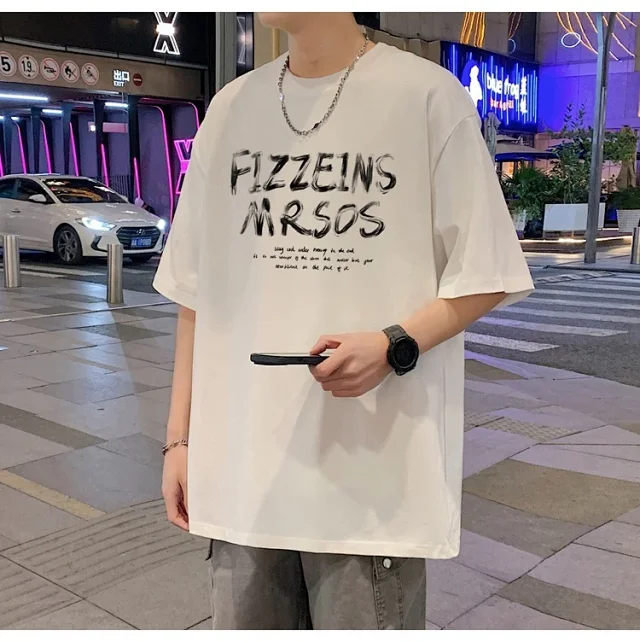 Men's 2025 Summer Cotton Loose T-Shirt Detail
