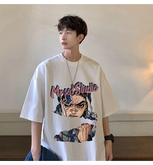 Men's Heavyweight Cotton Oversized Short-Sleeve Tee Detail