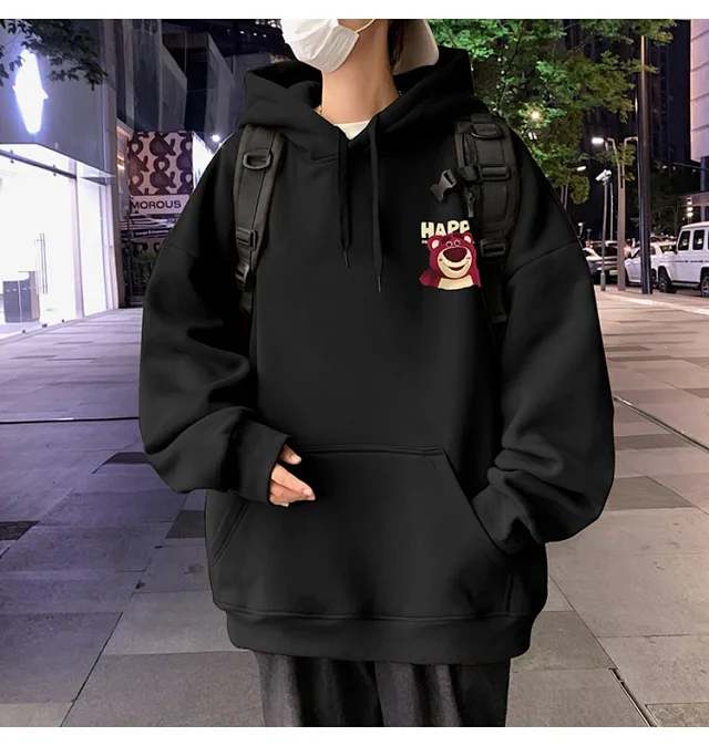Men's Strawberry Bear Heavy Fleece Hoodie Detail