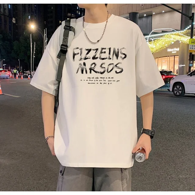 Men's 2025 Summer Cotton Loose T-Shirt Detail