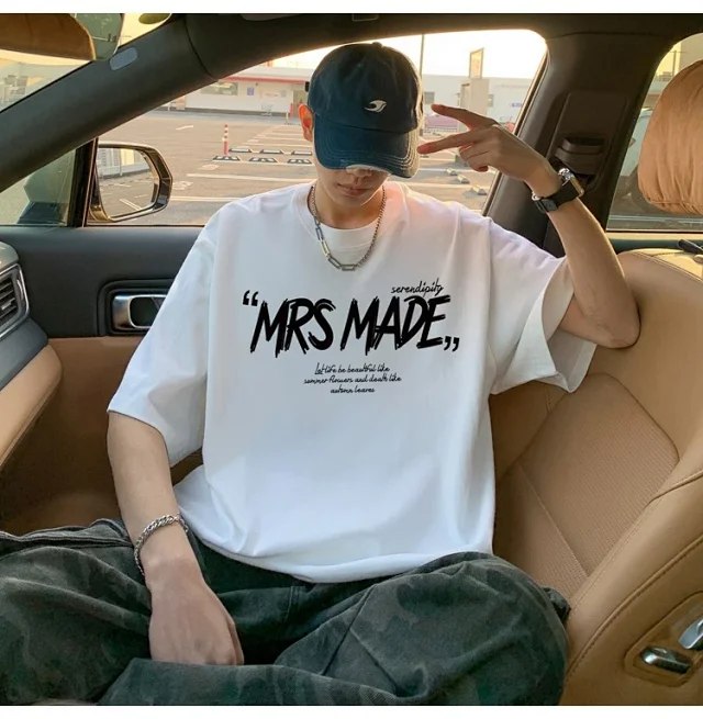 New Men's Heavyweight Cotton Oversize Tee Detail