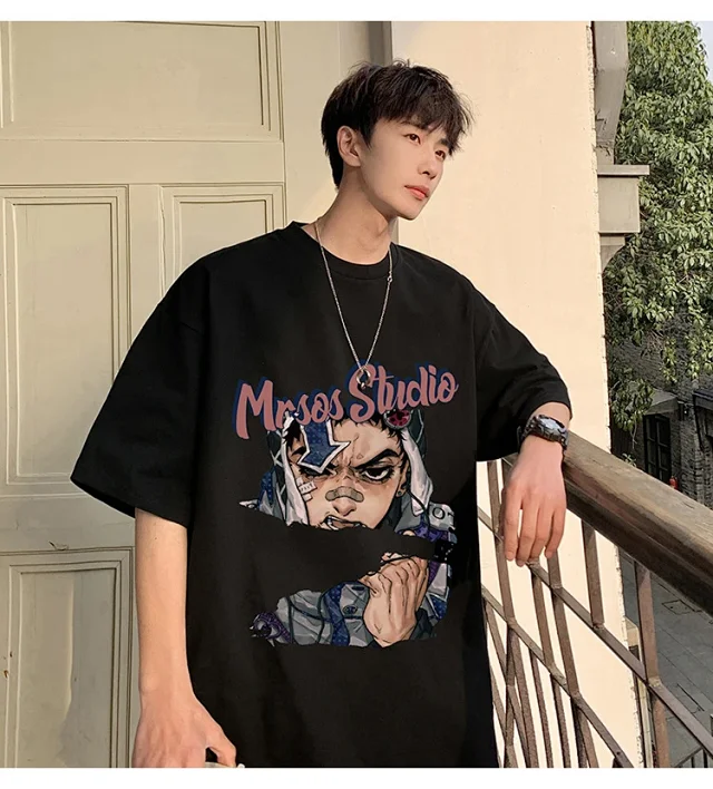 Men's Heavyweight Cotton Oversized Short-Sleeve Tee Detail