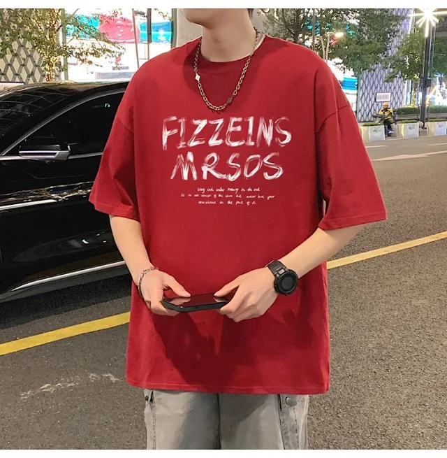 Men's 2025 Summer Cotton Loose T-Shirt Detail