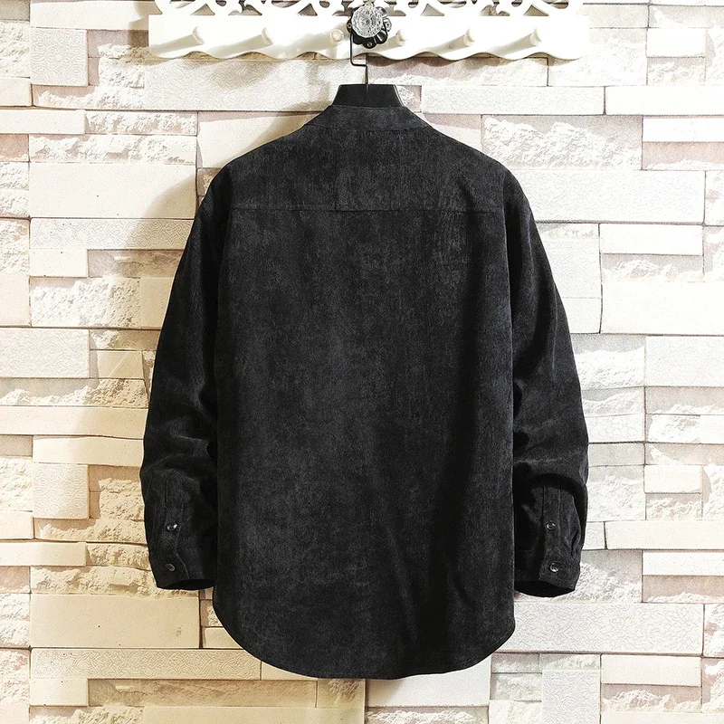 Men's Long Sleeve Korean Corduroy Shirt